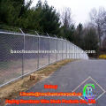 Road using Chain link fence with barbed wire